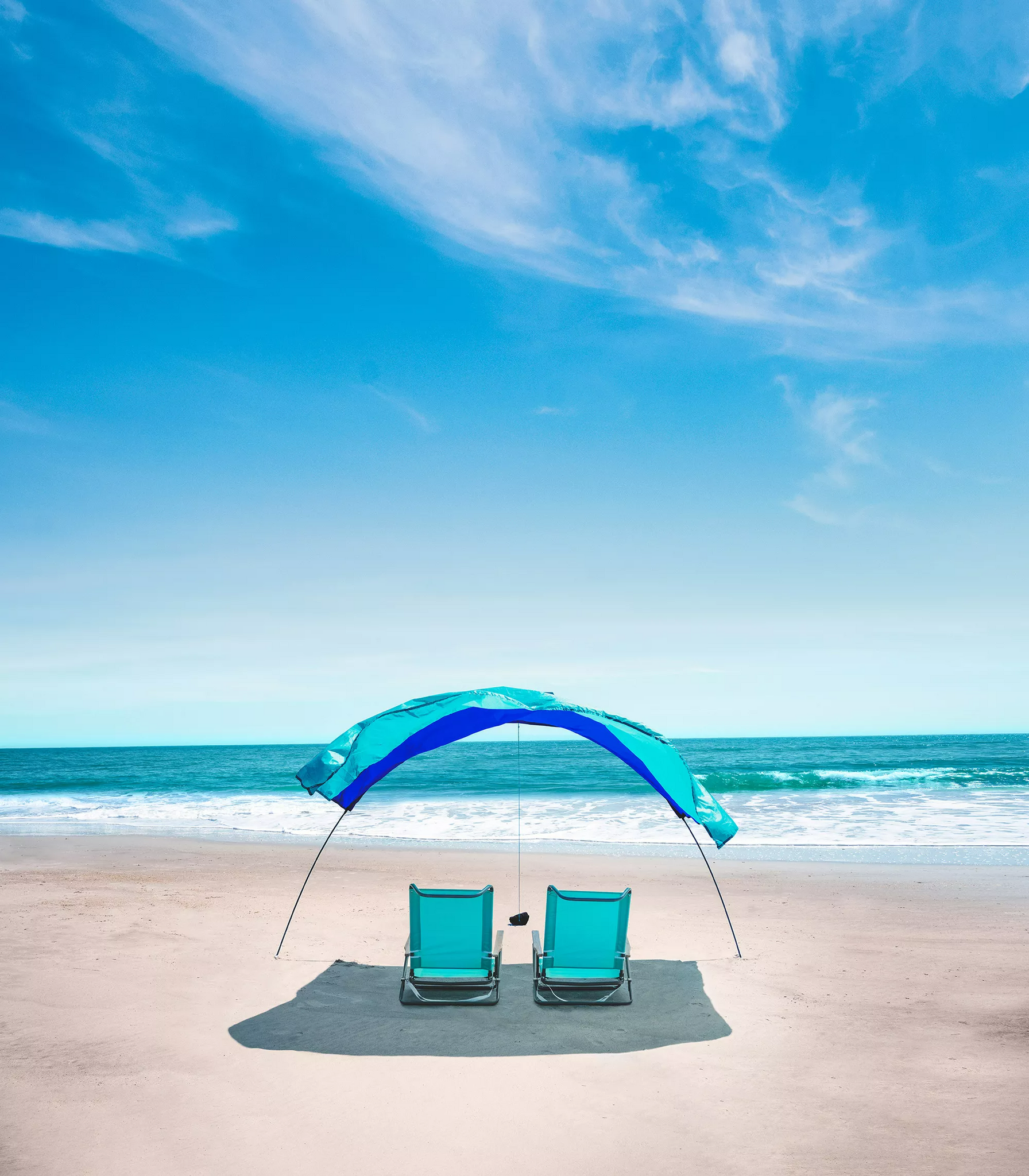 Beach top tent wind